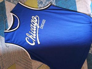 Blue Chicago Graphic jersey top