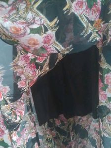Vintage Floral Dress with Ornate Pattern