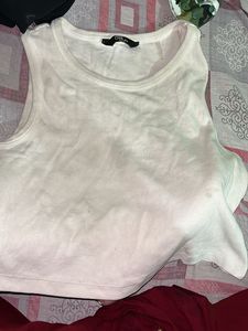 white crop top