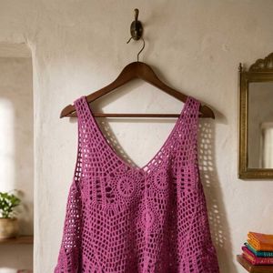 Crochet V-Neck Tank Top