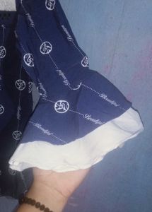 Stylish Blue Printed Kurta Tunic