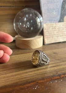 Unisex Vintage Style Silver-Tone Ring