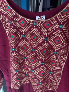 maroon ethnic gown