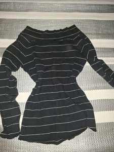 Striped Long Sleeve V-Neck Top