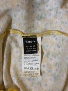 Shein Yellow Floral Off-Shoulder Mini Dress