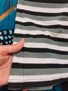 Striped Bodycon Midi Dress