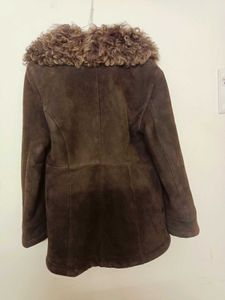 Chic Brown Faux Fur Trimmed Jacket