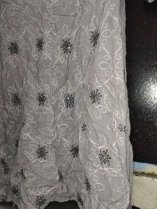 Embroidered Grey Kurta