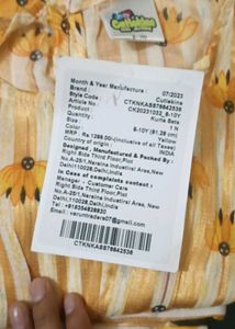 Cute Yellow Floral Print Kaftan Set