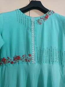 Beautiful Teal Anarkali Kurti