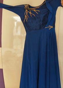 Elegant Blue Ethnic Gown