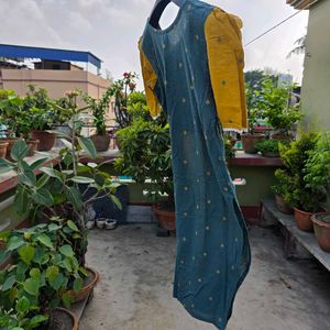 fabric Printed embroidery Kurta