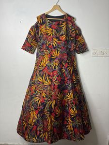 Beautiful Floral Cold Shoulder Gown