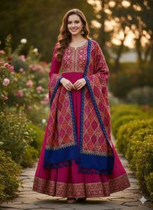 Embroidered Shawl with Tassels