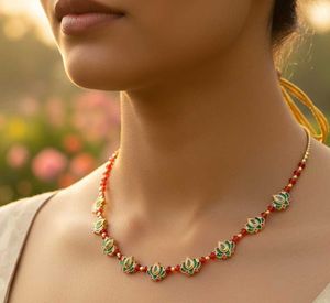 Lotus Design neckless Gold plated