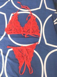 Red Lace Lingerie Set