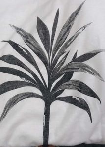 Mango White T-Shirt with Palm Leaf Print