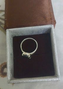 Elegant Black Stone pure silver Ring