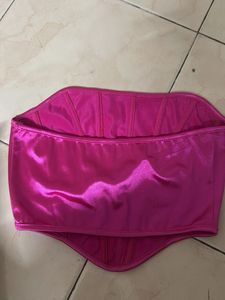 Pink Satin Corset Top💗