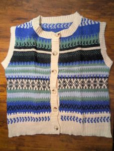 Patterned Knit Vest - Layering Essential