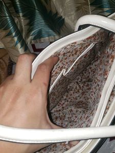 White Tote Bag with Strap