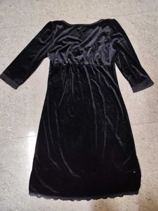 Elegant Lolita Black Velvet Dress