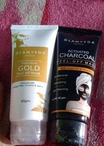 Glamveda Peel Off Masks - Gold &amp; Charcoal