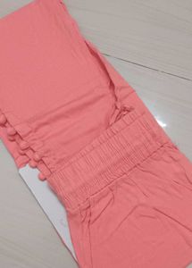 72)pink  colour Cotton Pant lady choice Formal p