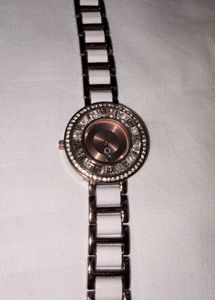 Carlington Women's Rose Gold &amp; White Watch