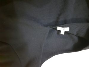 AND WOMEN BLACK PEPLUM TOP