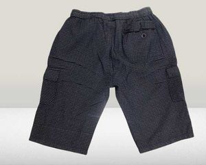 Men's Checkered Navy Blue Shorts