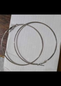 Trendy sliver hoop earrings for girls/women