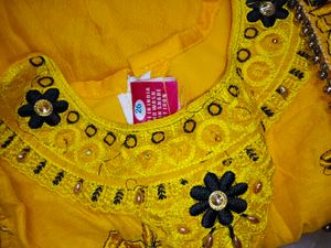 Vibrant Yellow Embroidered Ethnic Gown