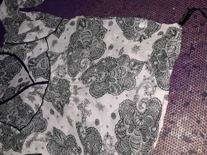 Black &amp; White Paisley Tunic Top