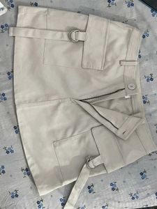 Little box Cream Cargo Mini Skirt