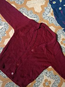 Maroon Cardigan