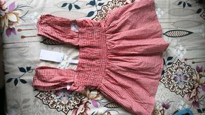 Red Gingham Smocked Dress