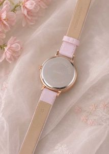 Chic Pink Floral Dial Watch