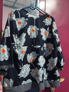 waist tie up v neck top/tunic
