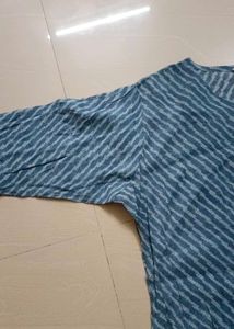 🟥Blue Striped Midi Dress