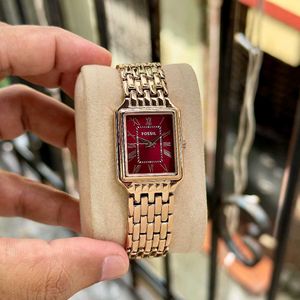 FOSSIL WOMEN’S WATCH – ELEGANT BURGUNDY GLAMOUR WI