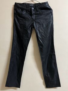 Shiny Leather Black Jeans♥️