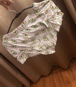 Cute Avocado Print Pajama Shorts