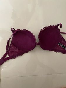 Purple Lace Push-Up Bra
