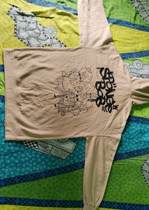 H&amp;M  Beige SpongeBob Oversized Hoodie