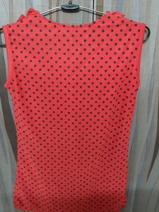 Chic Red Polka Dot Top with Ruffles