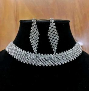 Stunning Rhinestone Choker & Earring Set