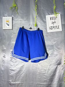 Blue Athletic BASKETBALL Shorts with White Stripes
