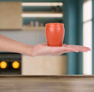 Orange Ceramic Pot