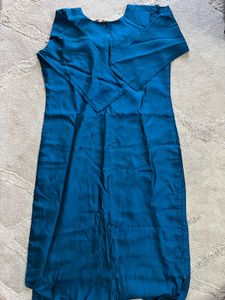 Teal Embroidered Kurti